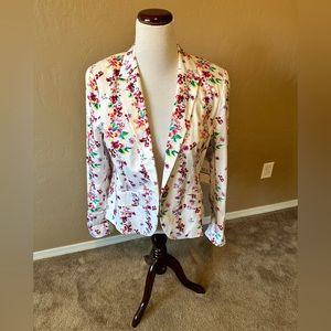 Tommy Hilfiger Floral Blazer - White and Pink